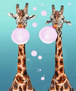 Colorful Giraffes Paint By Numbers