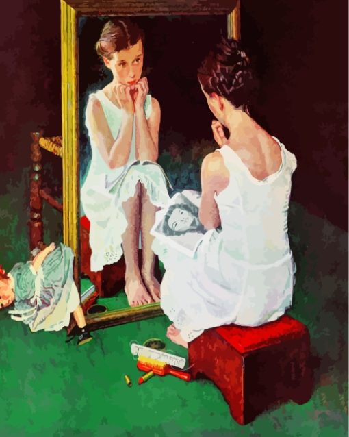 Girl-At-The-Mirror-paint-by-numbers