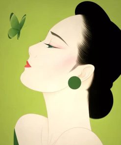 Green Woman Expression Paint By Numbers