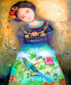 Floral Girl Masterpiece Paint By Numbers