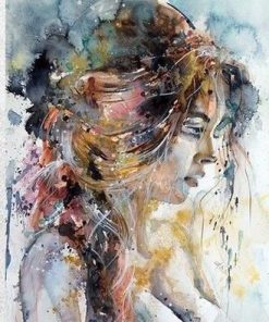 Golden Aesthetic Woman Paint By Numbers