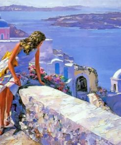 Santorini Woman Paint By Numbers