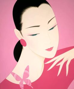 Pink Girl Portrait Paint By Numbers