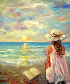 Girl by the Ocean Paint By Numbers