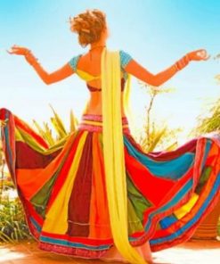 Colorful Indian Woman Paint By Numbers