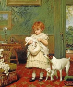Girl and Dog Companionship Paint By Numbers