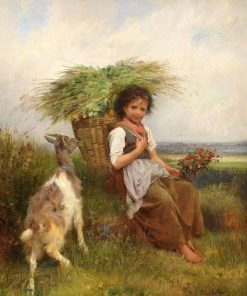 Girl and Goat Animals Paint By Numbers