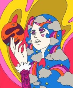 Abstract Girl Illustration Paint By Numbers