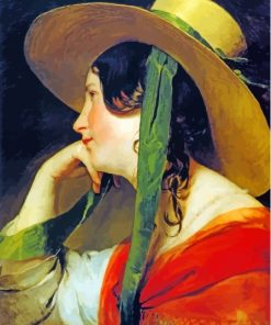 Girl In Yellow Hat Painting Kit Paint By Numbers