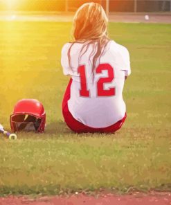 Girl Softball Team Spirit Paint By Numbers