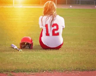 Girl Softball Team Spirit Paint By Numbers