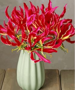 Gloriosa Lily Fire Blooms Paint By Numbers