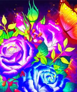 Glowing Floral Paint By Numbers