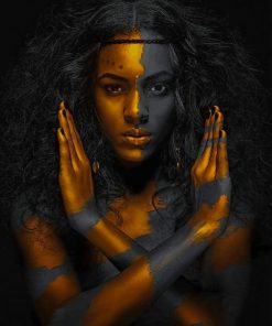 Golden African Girl Paint By Numbers