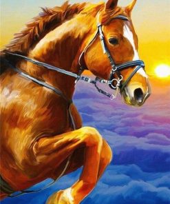 Golden Horse Stallion Paint By Numbers