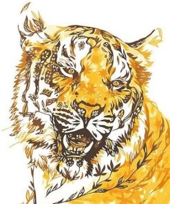Golden Tiger Paint By Numbers