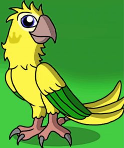 Golden Parakeet Bird Paint By Numbers