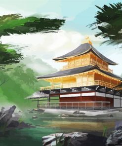 Kyoto Kinkaku-ji Paint By Numbers
