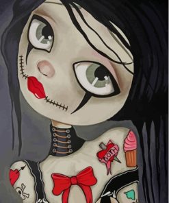Gothic Broken Doll Paint By Numbers