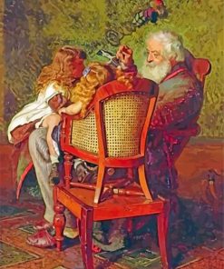 Grandfather and Grandson Creative Time Paint By Numbers