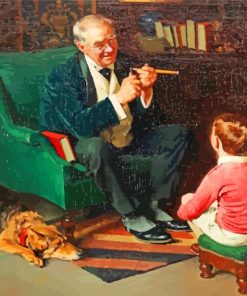 Grandfather and Grandson Bonding Paint By Numbers