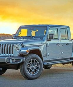 Jeep Wrangler in Gray Paint By Numbers