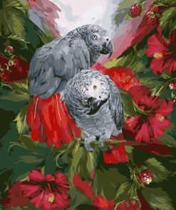 Gray Parrots Paint By Numbers