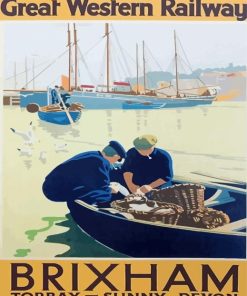 Brixham Railway Poster Paint By Numbers