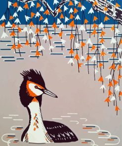 Great Crested Grebe Bird Paint By Numbers