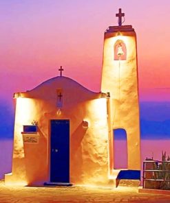 Iconic Santorini Church Paint By Numbers