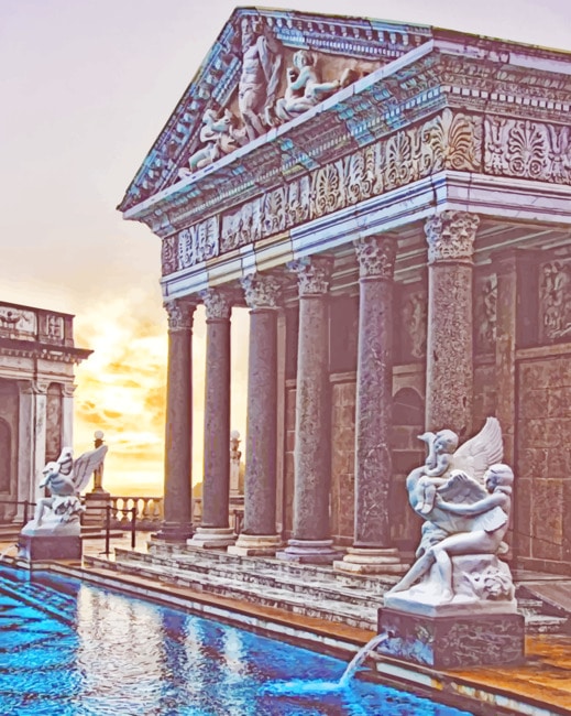 Finalizing Greek Cityscape Paint By Numbers Artwork