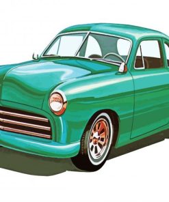 Green Ford Coupe Classic Style Paint By Numbers