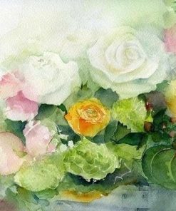 Green Garden Roses Paint By Numbers
