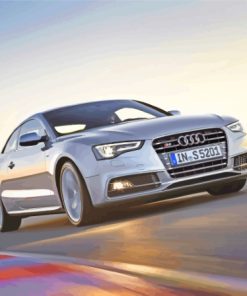 Grey Audi S5 Road Scene Paint By Numbers
