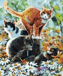 Group of Feline Pets Paint By Numbers