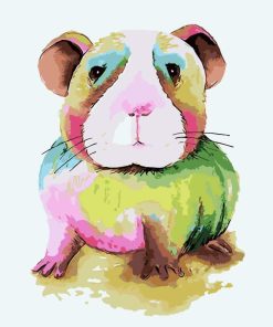 Colorful Guinea Pig Art Paint By Numbers