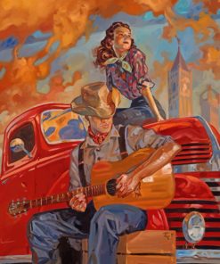 Guitarist Couple Romantic Paint By Numbers