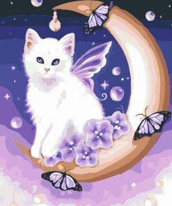 Angel Cat Moon Paint By Numbers