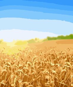 Harvest Season Landscape Paint By Numbers