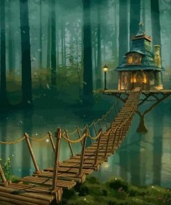 Magical Tree House Fantasy Paint By Numbers