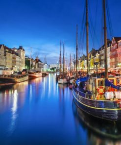 Cityscape Night View Copenhagen Paint By Numbers