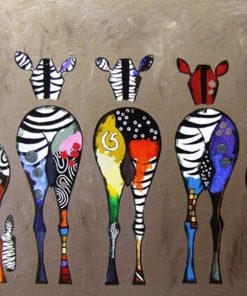 Colorful Zebra Art Paint By Numbers
