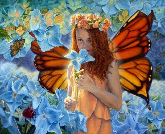 Butterfly Girl Paint By Numbers