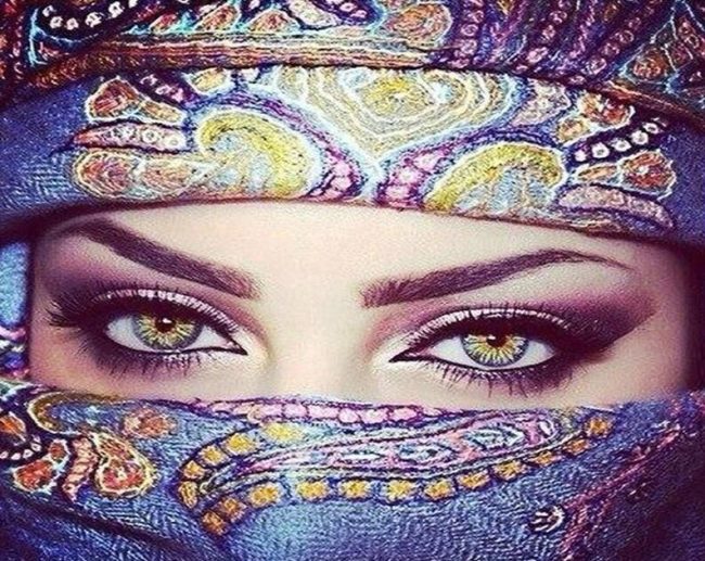 Oriental Woman Eye Paint By Numbers