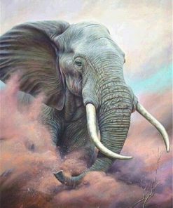 Bull Elephant Wildlife Paint By Numbers