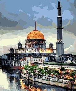Antalya Mosque Islamic Cityscape Paint By Numbers