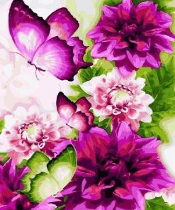 Fall and Butterfly Flower Paint By Numbers