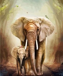 Elephant Families Safari Paint By Numbers