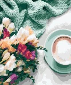 Morning Coffee Flowers Paint By Numbers