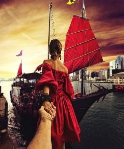 Romantic Port Landscape Paint By Numbers